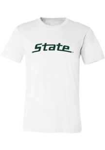 Summit Sportswear Michigan State Spartans White State Logo Short Sleeve Fashion T Shirt