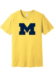 Michigan Wolverines Yellow Primary Logo Short Sleeve T Shirt