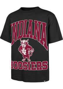 47 Indiana Hoosiers Black Bigger Man Vault Bison Foundation Short Sleeve Fashion T Shirt