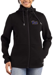 Cutter and Buck Pitt Panthers Womens Black Epic Comfort Full Zip Light Weight Jacket