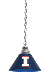 Illinois Fighting Illini Single Silver Billiard Lamp