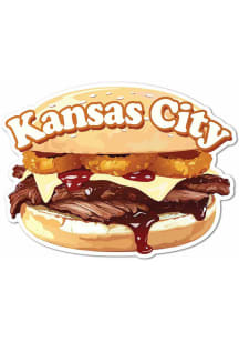 Kansas City BBQ Sandwich Stickers - Brown