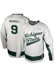 Genuine Collective Matthew Basgall Michigan State Spartans Mens White NIL Hockey Jersey
