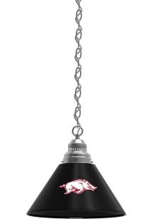 Arkansas Razorbacks Single Silver Billiard Lamp