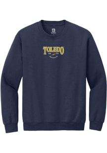 Summit Sportswear Toledo Rockets Mens Navy Blue Embroidered Long Sleeve Crew Sweatshirt