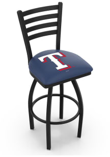 Texas Rangers High Back Swivel Pub Stool - Black