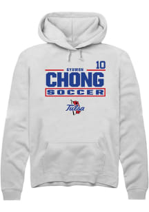 Gyuwon Chong Tulsa Golden Hurricane Mens White NIL Stacked Box Player Hood