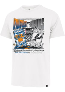 47 New York Knicks White FINALS PARTICIPANT MATCHUP Knicks vs. Spurs Short Sleeve Fashion T Shirt