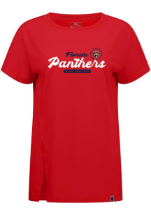 Levelwear Florida Panthers Womens Red Influx Monument Short Sleeve T-Shirt