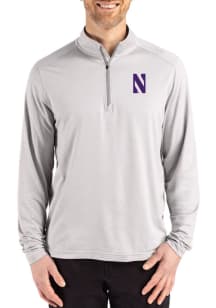 Cutter and Buck Northwestern Wildcats Mens Purple Coastline Long Sleeve Qtr Zip Pullover