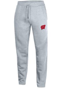 Gear for Sports Wisconsin Badgers Mens Grey Big Cotton Slim Sweatpants