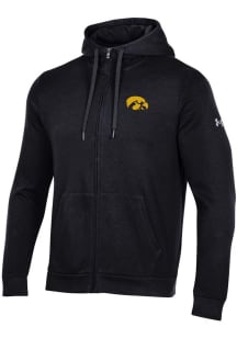 Under Armour Iowa Hawkeyes Mens Black All Day Long Sleeve Full Zip Jacket