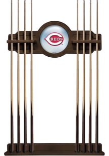 Cincinnati Reds Solid Wood Cue Rack Pool Table Accessories