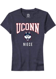 Summit Sportswear UConn Huskies Womens Navy Blue Niece Short Sleeve T-Shirt