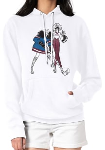 4Her Colorado Avalanche Womens White Hockey Girls Hooded Sweatshirt