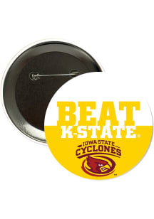 Iowa State Cyclones 3" Beat Kansas State Button - Cardinal