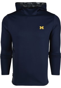 Greyson Michigan Wolverines Mens Navy Blue Cokato Long Sleeve Hoodie