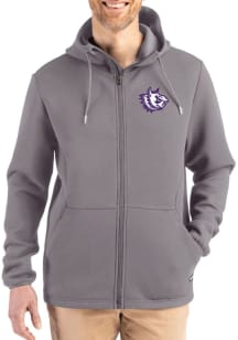 Cutter and Buck TCU Horned Frogs Mens Graphite Vault Epic Comfort Full Zip Light Weight Jacket