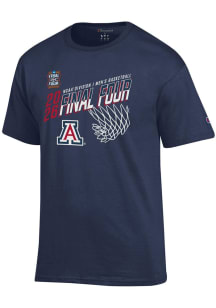 Champion Arizona Wildcats Navy Blue MBB Final Four 2026 Jersey Short Sleeve T Shirt