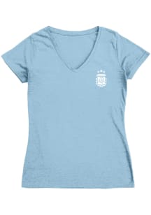 Vive La Fete Argentina National Team Womens Light Blue Haley Short Sleeve Fit Tee