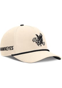 Nike Iowa Hawkeyes Vintage 5 Panel Rope Adjustable Hat - Natural
