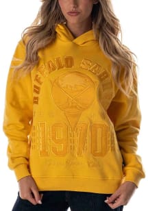 Buffalo Sabres Womens Yellow Satin Hooded Sweatshirt