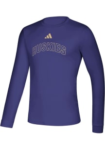 Adidas Washington Huskies Purple Heat Seal Creator Long Sleeve T-Shirt