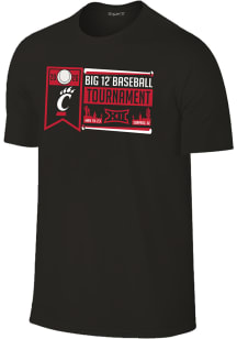 Cincinnati Bearcats Black 2026 Big 12 Baseball Tournament Participant Short Sleeve T Shirt