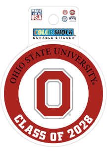 Ohio State Buckeyes Class of 2028 Durable Stickers - Red