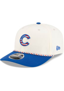 New Era Chicago Cubs 2T Flag Rope 9SEVENTY Adjustable Hat - White
