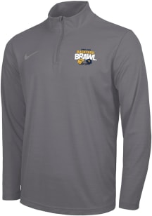 Nike Pitt Panthers Mens Dark Grey Football Backyard Brawl Victory Long Sleeve Qtr Zip Pullover