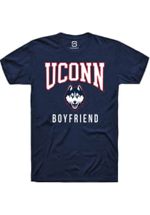Summit Sportswear UConn Huskies Navy Blue Boyfriend Short Sleeve T Shirt