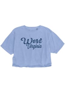 Blue 84 West Virginia Womens Light Blue Roller Rink Short Sleeve T-Shirt