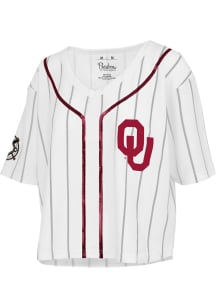 Pressbox Oklahoma Sooners Womens White Spirit Short Sleeve T-Shirt