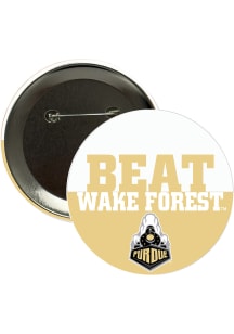 Purdue Boilermakers BEAT Wake Forest 3in Button - Black