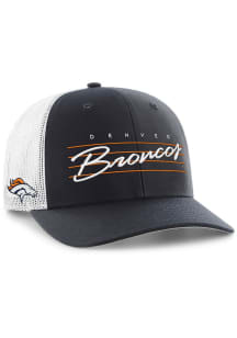 47 Denver Broncos Downburst Trucker RF Adjustable Hat - Navy Blue