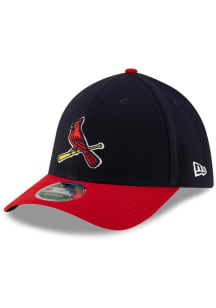 New Era St Louis Cardinals Mens Navy Blue MLB Player Replica 39THIRTY M-Crown Flex Hat