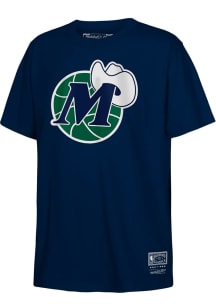 Mitchell and Ness Dallas Mavericks Youth Navy Blue MVP Short Sleeve T-Shirt