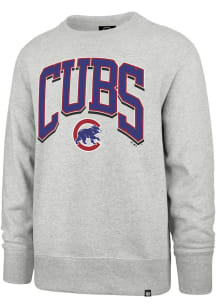 47 Chicago Cubs Mens Grey Walk Tall Headline Long Sleeve Crew Sweatshirt