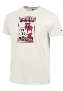 Champion Cincinnati Bearcats White Vintage Basketball Champs Short Sleeve Fashion T Shirt