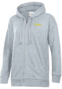 Under Armour Oregon Ducks Womens Grey Embroidered Long Sleeve Full Zip Jacket