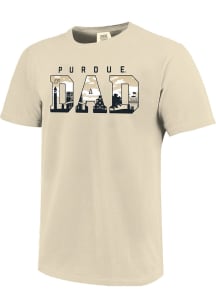 Purdue Boilermakers Ivory Campus Fill Dad Short Sleeve T Shirt