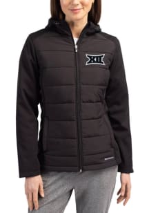 Cutter and Buck Big 12 Womens Black Evoke Hood Heavy Weight Jacket