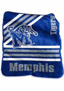 Memphis Tigers Primary Raschel Raschel Throw Blanket - Blue