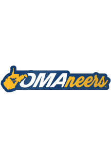West Virginia Mountaineers Omaneers Auto Decal - Navy Blue