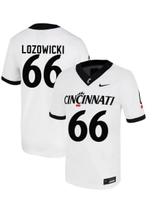 Xavier Lozowicki  Nike Cincinnati Bearcats White Football NIL Name And Number Football Jersey