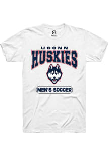 Summit Sportswear UConn Huskies White Men's Soccer Short Sleeve T Shirt