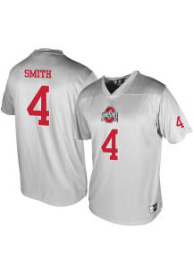 Jeremiah Smith  Genuine Collective Ohio State Buckeyes Grey Football NIL Player Name and Number Fo..