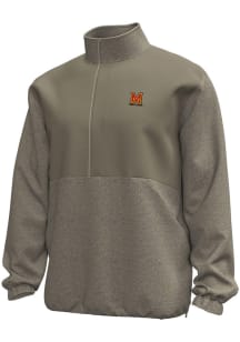 Under Armour Maryland Terrapins Mens Oatmeal Expanse CGI Microfleece Long Sleeve Qtr Zip Pullover