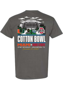 Something Inked Charcoal 2025 Cotton Bowl vs. Miami Stadium Short Sleeve T Shirt